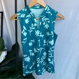 Nike Floral Dri-Fit Collarless Athletic Golf Tennis Tank Top / Size XS